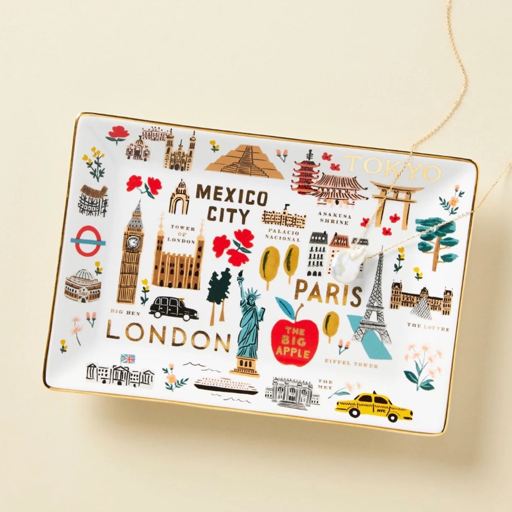 Rifle Paper Co. - Porcelain Catchall Tray - Bon Voyage - Picture 4 of 5